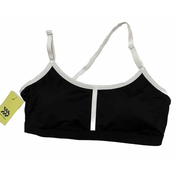 All in Motion Women's Seamless Large Sports Bra Black And White.  LATH063 - Picture 3 of 5